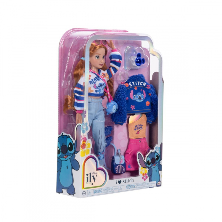 JAKKS Pacific Disney ily 4EVER -muotinukke, jossa on Stitchin inspiroima lisämuoti (2024)