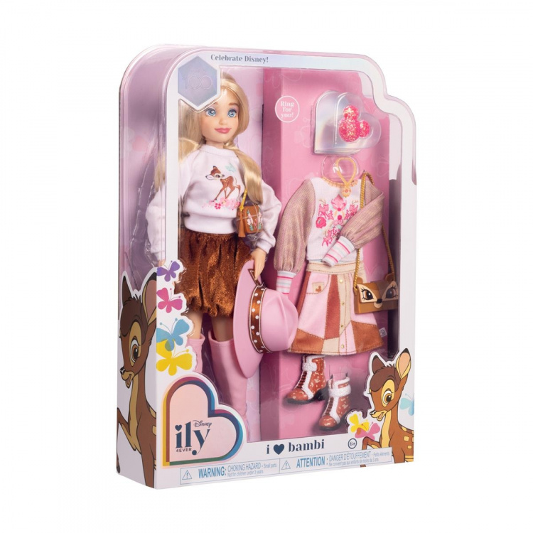 JAKKS Pacific Disney ily 4EVER Fashion Doll -muotinukke, jossa on Bambin inspiroima lisämuoti