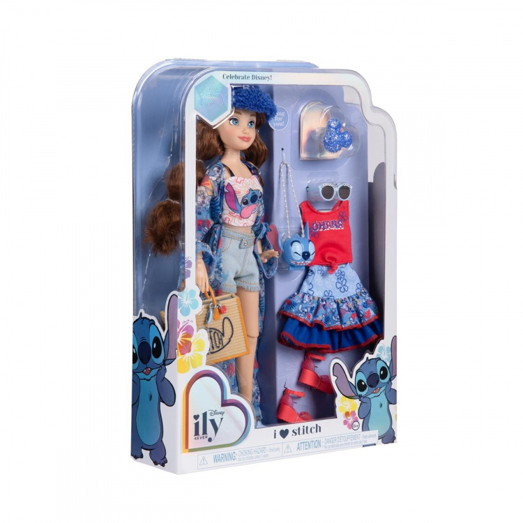 JAKKS Pacific Disney ily 4EVER -muotinukke, jossa on Stitchin inspiroima lisämuoti (2023)