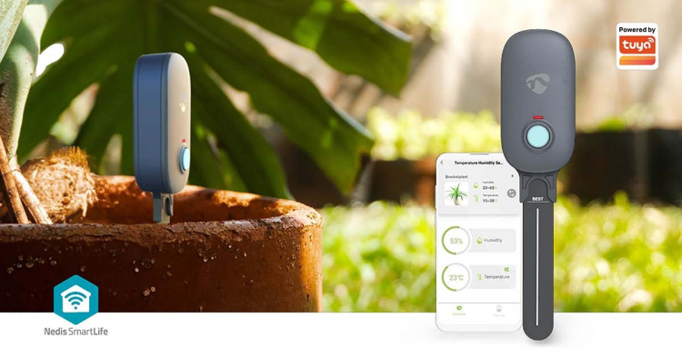 Nedis SmartLife maaperän kosteusmittari | Bluetooth® | Paristokäyttöinen | IP55 | 0 - 100 % | Android™ / IOS Nedis SmartLife maaperän kosteusmittari | Bluetooth® | Paristokäyttöinen | IP55 | 0 - 100 % | Android™ / IOS