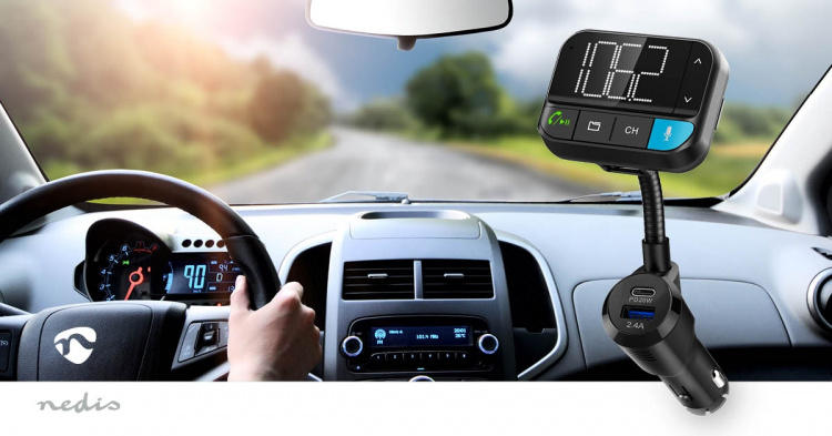 Nedis FM-lähetin Autoon | Joutsenkaula | Kaiutinpuhelin | 2 