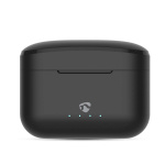 Nedis Täysin langaton Kuulokkeet | Hybrid (ENC + ANC) | Bluetooth® | Suurin akun toistoaika: 36 tuntia | Kosteusohjaus | Latauskotelo | Langaton latausalusta | Sisäänrakennettu mikrofoni | Tuki ääniohjaukselle | Musta