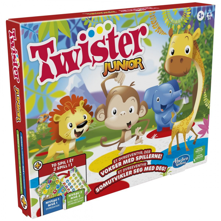 Hasbro Twister Junior 2 peliä yhdessä (DK/NO) Hasbro Twister Junior 2 peliä yhdessä (DK/NO)