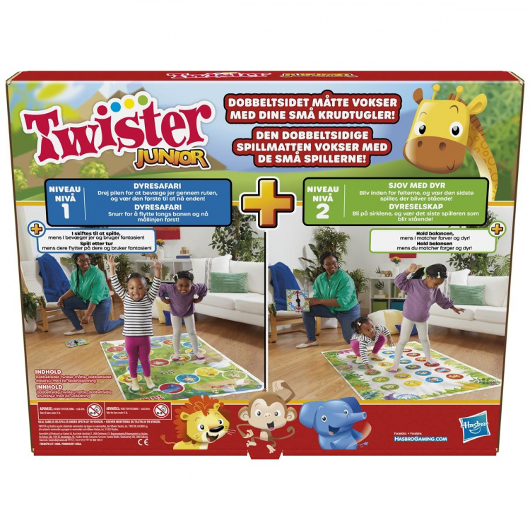 Hasbro Twister Junior 2 peliä yhdessä (DK/NO) Hasbro Twister Junior 2 peliä yhdessä (DK/NO)