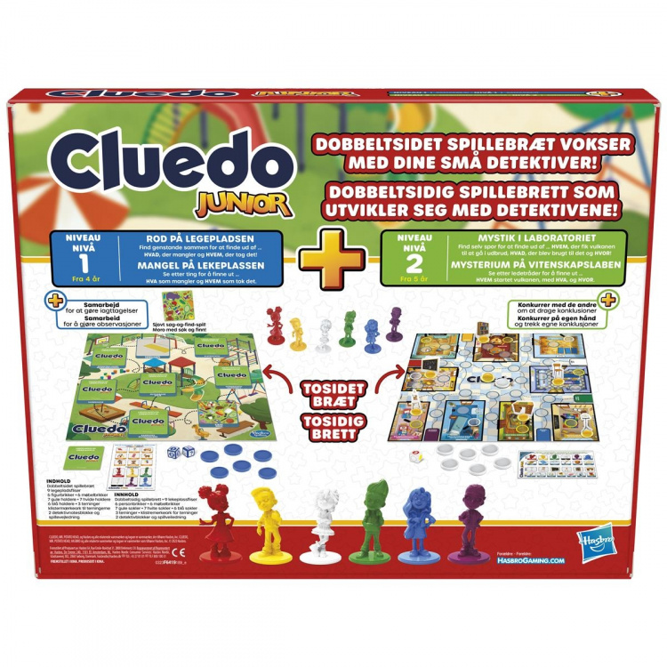 Hasbro Cluedo Junior 2 peliä yhdessä (DK/NO) Hasbro Cluedo Junior 2 peliä yhdessä (DK/NO)