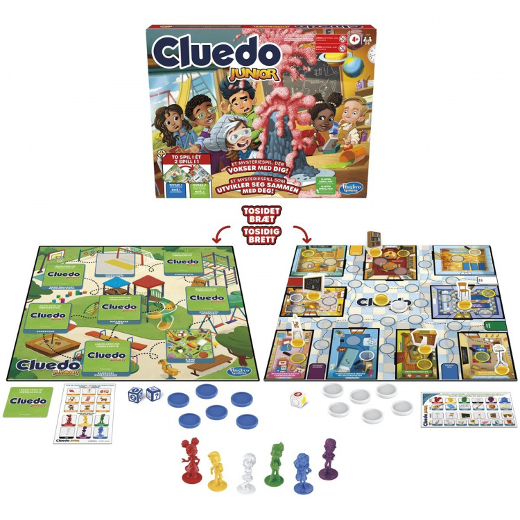 Hasbro Cluedo Junior 2 peliä yhdessä (DK/NO) Hasbro Cluedo Junior 2 peliä yhdessä (DK/NO)