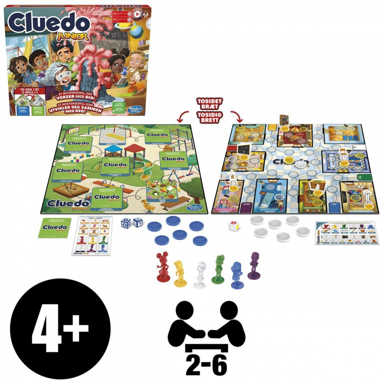 Hasbro Cluedo Junior 2 peliä yhdessä (DK/NO) Hasbro Cluedo Junior 2 peliä yhdessä (DK/NO)