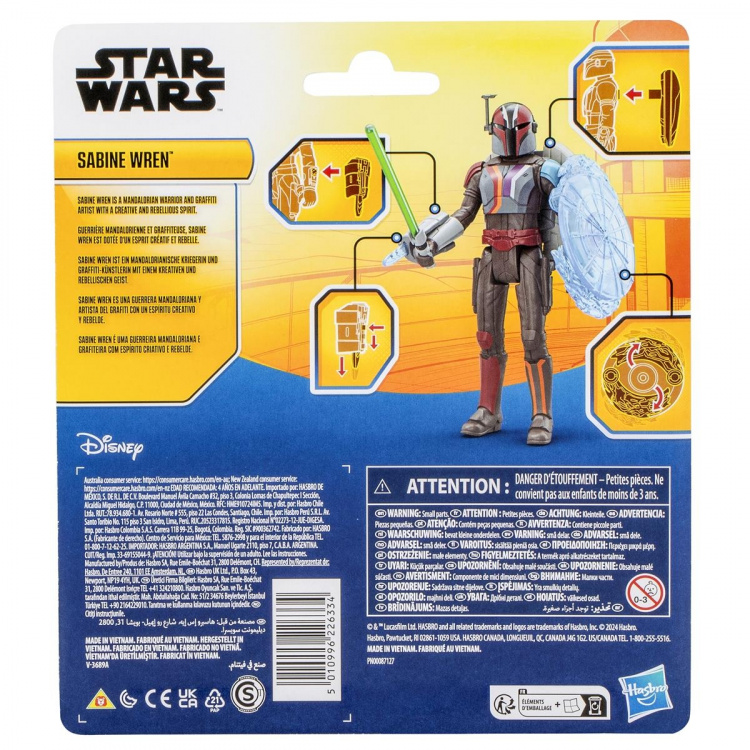 Star Wars Epic Hero Series 4 tuuman Deluxe-hahmo Sabine Wrenin 4-tuumainen hahmo