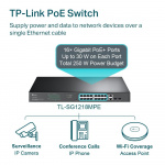 TP-Link 18-porttinen Gigabit Easy Smart -kytkin, jossa on 16-porttinen PoE+-portti