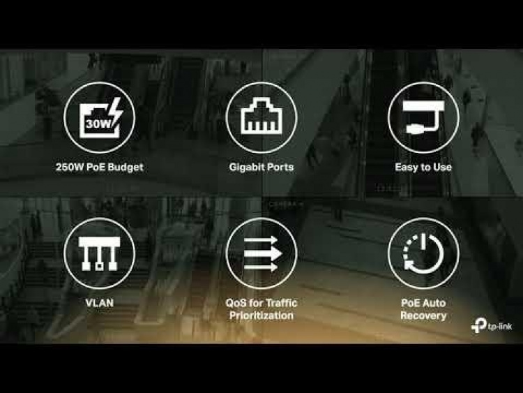 TP-Link 18-porttinen Gigabit Easy Smart -kytkin, jossa on 16-porttinen PoE+-portti