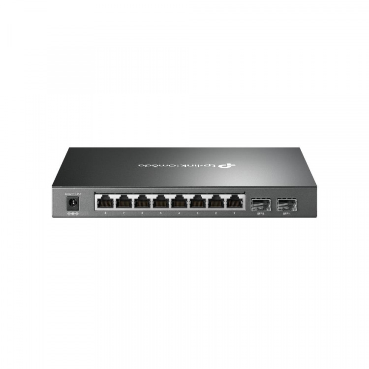 TP-Link 8-porttinen Gigabit Smart PoE -kytkin, jossa on 2 SFP-paikkaa