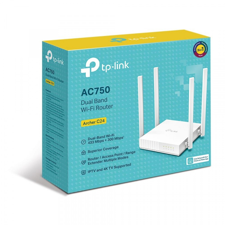 TP-Link AC750 Dual-Band Wi-Fi-reititin /Archer C24