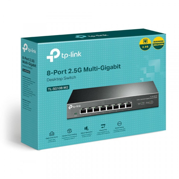 TP-Link 8-porttinen 2.5G Multi-Gigabit Desktop-kytkin TP-Link 8-porttinen 2.5G Multi-Gigabit Desktop-kytkin
