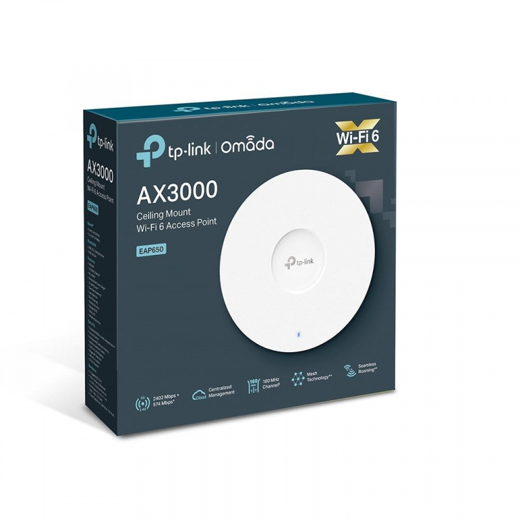 TP-Link AX3000 Langaton kaksikaistainen kattoon asennettava Wi-Fi 6 -yhteyspiste /EAP650
