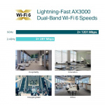 TP-Link AX3000 Langaton kaksikaistainen kattoon asennettava Wi-Fi 6 -yhteyspiste /EAP650