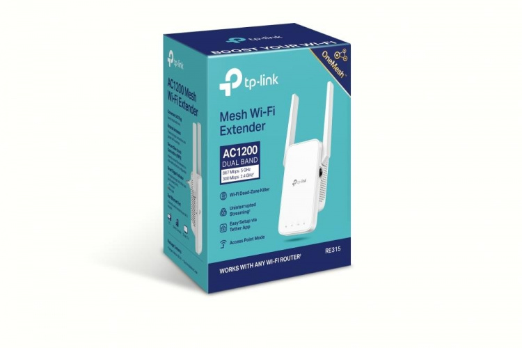 TP-Link AC1200 Mesh Wi-Fi-alueen laajennus /RE315