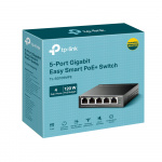 TP-Link 5-porttinen Gigabit Easy Smart -kytkin, jossa on 4-porttinen PoE+-portti TP-Link 5-porttinen Gigabit Easy Smart -kytkin, jossa on 4-porttinen PoE+-portti