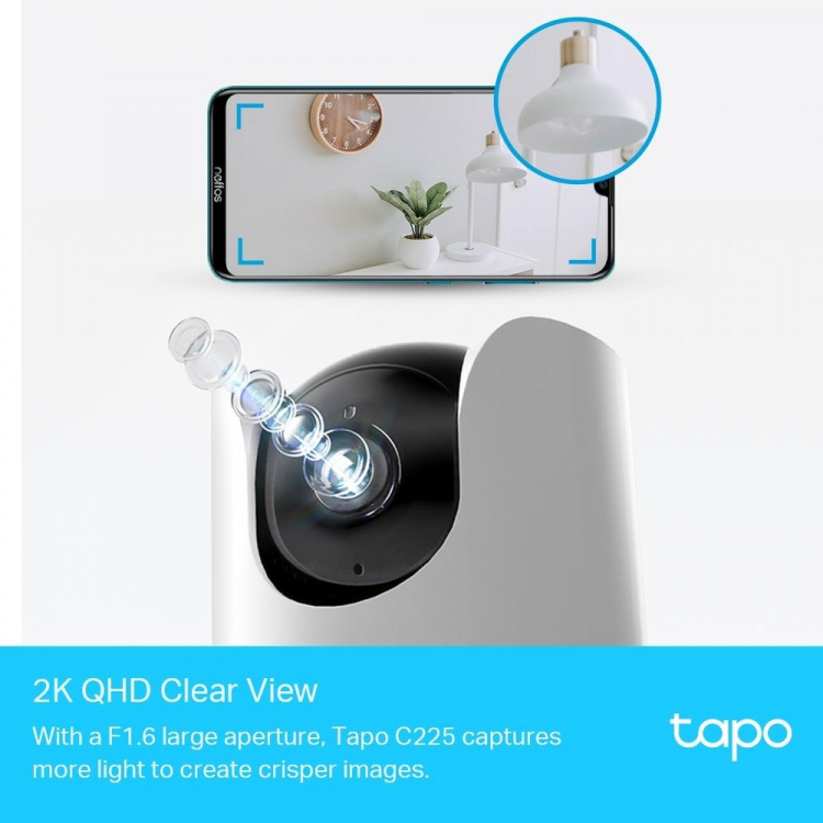 TP-Link Tapo Pan/Tilt AI Home Security Wi-Fi-kamera / Tapo C225 TP-Link Tapo Pan/Tilt AI Home Security Wi-Fi-kamera / Tapo C225