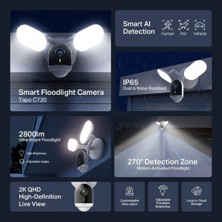 TP-Link Tapo Smart valonheitinkamera / Tapo C720