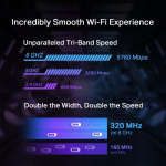 TP-Link BE9300 Tri-Band Wi-Fi 7 Bluetooth PCIe-sovitin /Archer TBE550E