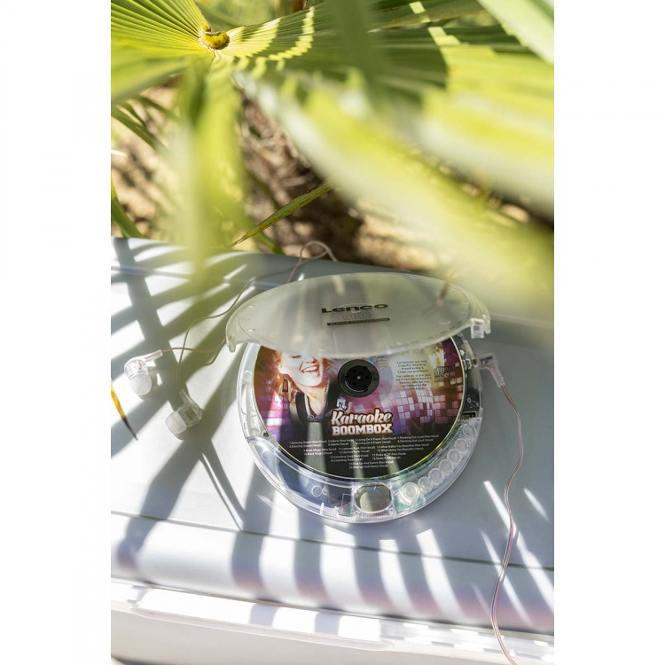 Lenco Kannettava CD-soitin anti-shock läpinäkyvä läpinäkyvä