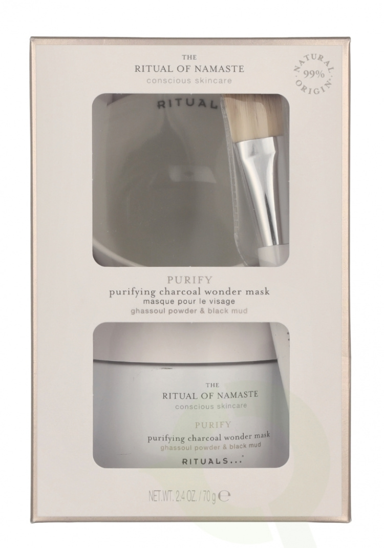 Rituals Namaste Purify Charcoal Wonder Mask 70 g Ghassoul Powder & Black Mud