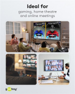 Goobay Manuell HDMI™-omkopplare 3 till 1 (4K @ 30 Hz) för att växla mellan 3x HDMI™-enheter som är anslutna till 1x HDMI™-skärm Goobay Manuell HDMI™-omkopplare 3 till 1 (4K @ 30 Hz) för att växla mellan 3x HDMI™-enheter som är anslutna till 1x HDMI™-skärm