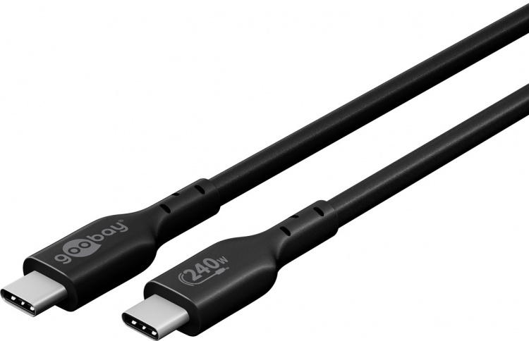 Goobay Sync & Charge USB-C™-kabel, USB 2.0, 240 W, 1 m USB-C™ plugg > USB-C™ plugg