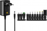 Goobay Universalnätdel 3 V - 12 V, max. 7,2 W inkl. 11 adaptrar: 7 DC-adaptrar plus USB-C™, USB-A, USB Mini-B, Micro-USB och terminalblock