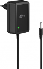 Goobay 12 V nätdel (18 W / 1,5 A) med centrumstift (han) 5,5 mm x 2,1 mm