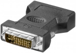 Goobay Analog DVI-I/VGA-adapter, Guldpläterad DVI-I plug Dual Link (24 + 5 stift) > VGA-uttag (15-pin)