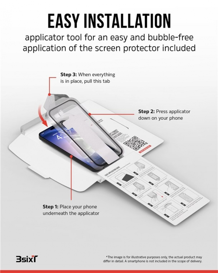 3SIXT 4in1 Protection Bundle mobilskal, skärmskydd, kameraskydd och stressfri applikator, kompatibel med Samsung Galaxy S24, transparent 3SIXT 4in1 Protection Bundle mobilskal, skärmskydd, kameraskydd och stressfri applikator, kompatibel med Samsung Galaxy S24, transparent
