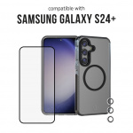 3SIXT 4in1 Protection Bundle mobilskal, skärmskydd, kameraskydd och stressfri applikator, kompatibel med Samsung Galaxy S24+, transparent 3SIXT 4in1 Protection Bundle mobilskal, skärmskydd, kameraskydd och stressfri applikator, kompatibel med Samsung Galaxy S24+, transparent