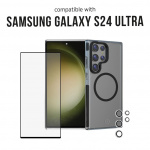 3SIXT 4in1 Protection Bundle mobilskal, skärmskydd, kameraskydd och stressfri applikator, kompatibel med Samsung Galaxy S24 Ultra, transparent 3SIXT 4in1 Protection Bundle mobilskal, skärmskydd, kameraskydd och stressfri applikator, kompatibel med Samsung Galaxy S24 Ultra, transparent