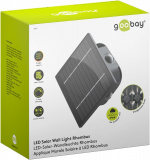 Goobay LED-vägglampa med solcell Romb, svart 30 lm, 3 lägen varmvit till kallvit (3000, 4200, 6500 K), för indirekt utomhusbelysning