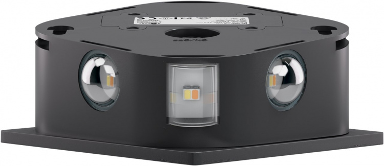 Goobay LED-vägglampa med solcell Romb, svart 30 lm, 3 lägen varmvit till kallvit (3000, 4200, 6500 K), för indirekt utomhusbelysning