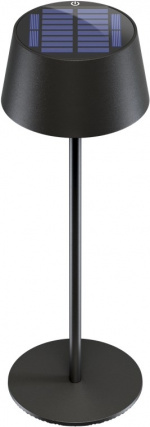 Goobay Trådlös LED-bordslampa med solcell, svart med touchkontroll, 150 lm, varmvit (3000 K), steglöst dimbar Goobay Trådlös LED-bordslampa med solcell, svart med touchkontroll, 150 lm, varmvit (3000 K), steglöst dimbar