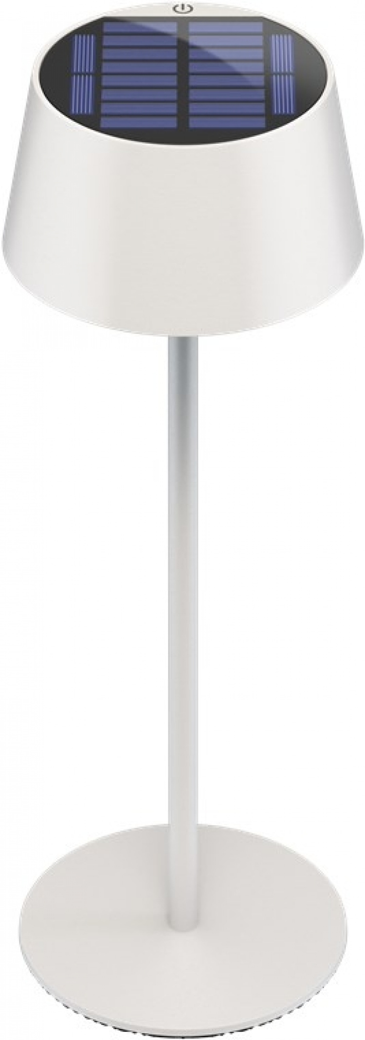 Goobay Trådlös LED-bordslampa med solcell, vit med touchkontroll, 150 lm, varmvit (3000 K), steglöst dimbar