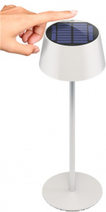 Goobay Trådlös LED-bordslampa med solcell, vit med touchkontroll, 150 lm, varmvit (3000 K), steglöst dimbar