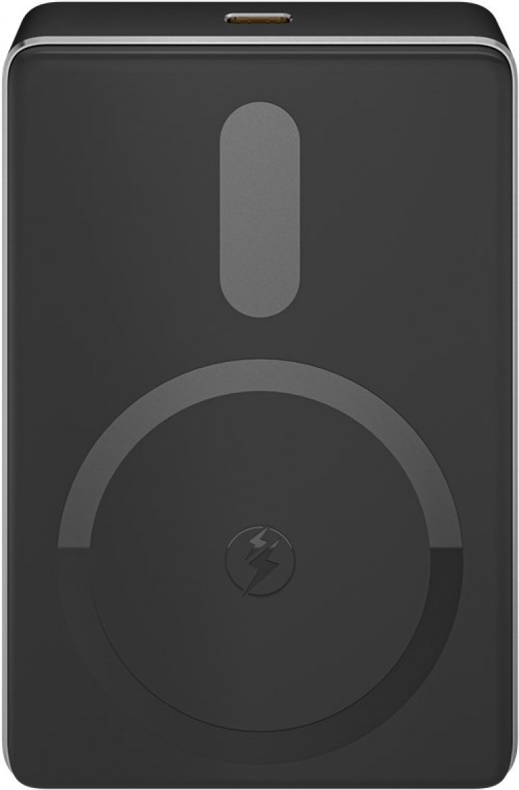 Goobay Magnetisk trådlös powerbank 10.000 mAh fäster magnetiskt på baksidan av mobiltelefonen, perfekt för samtidig laddning och telefonering Goobay Magnetisk trådlös powerbank 10.000 mAh fäster magnetiskt på baksidan av mobiltelefonen, perfekt för samtidig laddning och telefonering