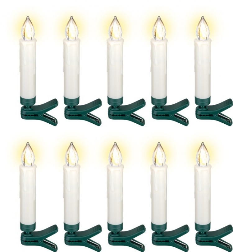 Goobay 10 sladdlösa LED-julgransljus inkl. 20x AAA (LR03) med clips, timerfunktion och fjärrkontroll, dimbar, varmvit (2500-2700 K) Goobay 10 sladdlösa LED-julgransljus inkl. 20x AAA (LR03) med clips, timerfunktion och fjärrkontroll, dimbar, varmvit (2500-2700 K)