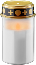 Goobay LED gravljus med timer, vitt varmvit (2400 K), batteridriven (2x C/LR14), för inom- och utomhusbruk (IP44) Goobay LED gravljus med timer, vitt varmvit (2400 K), batteridriven (2x C/LR14), för inom- och utomhusbruk (IP44)