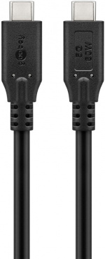 Goobay USB-C™-kabel, USB 3.2, 60 W, 5 Gbit/s, Power Delivery, 1 m USB-C™-kontakt > USB-C™-kontakt Goobay USB-C™-kabel, USB 3.2, 60 W, 5 Gbit/s, Power Delivery, 1 m USB-C™-kontakt > USB-C™-kontakt