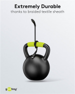 Goobay USB-C™ supersoft textilkabel med metallkontakter, 0,5 m, svart elegant och extra robust anslutningskabel för enheter med USB-C™-port Goobay USB-C™ supersoft textilkabel med metallkontakter, 0,5 m, svart elegant och extra robust anslutningskabel för enheter med USB-C™-port