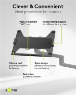 Goobay Deluxe skärmfäste med arm för laptop, svart workstation för bildskärmar från 17 till 32 tum (43 - 81 cm) plus en bärbar dator, bildskärm max. 8 kg/bärbar dator 5 kg Goobay Deluxe skärmfäste med arm för laptop, svart workstation för bildskärmar från 17 till 32 tum (43 - 81 cm) plus en bärbar dator, bildskärm max. 8 kg/bärbar dator 5 kg