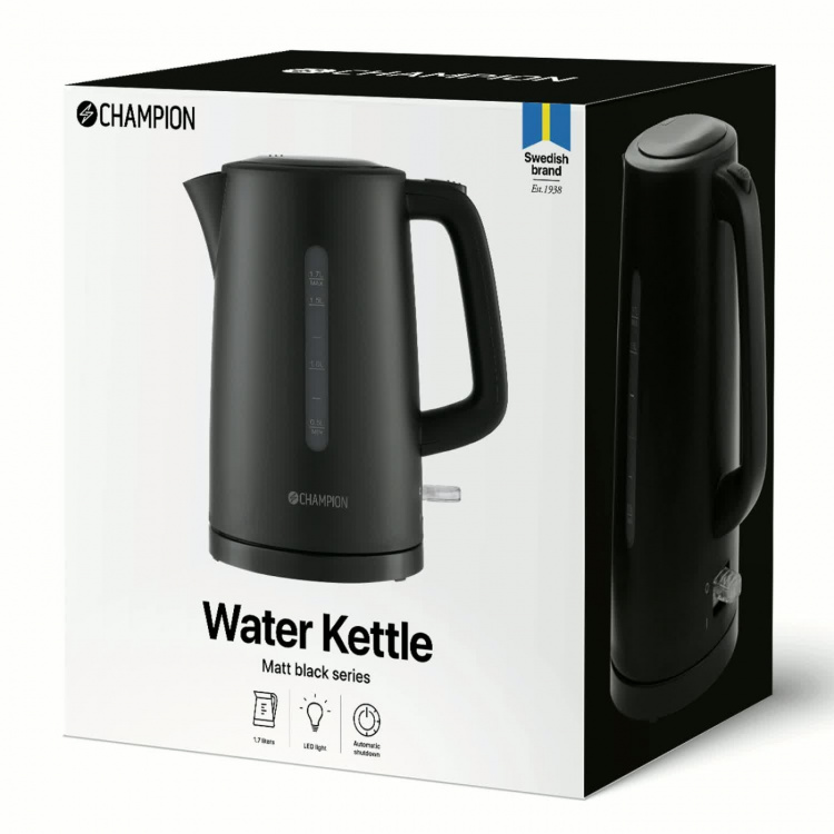 Champion Vattenkokare 1,7L VK120 Mattsvart