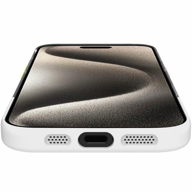 Celly Magdual MagSafe-kompatibelt skal iPhone 16 Vit + Transparent Celly Magdual MagSafe-kompatibelt skal iPhone 16 Vit + Transparent