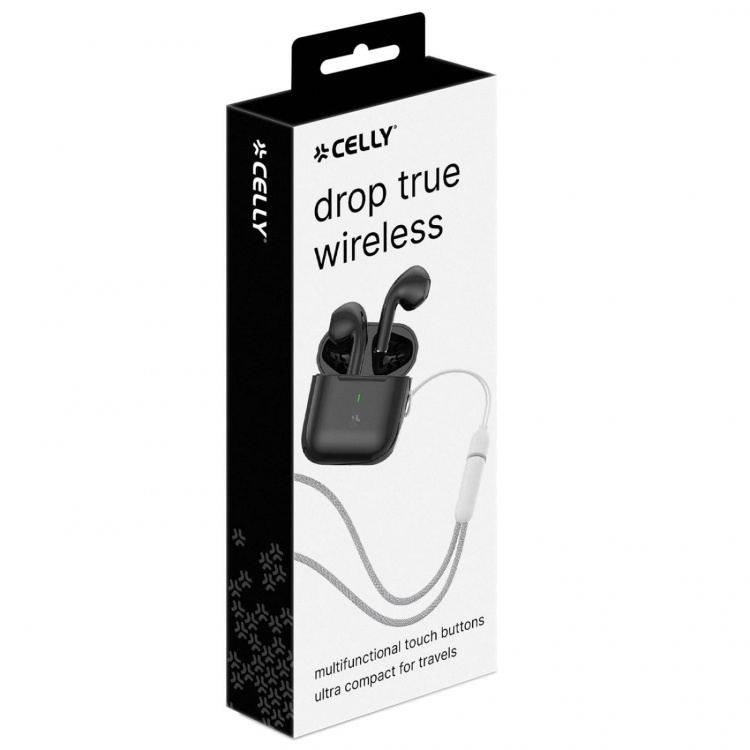 Celly Compact True Wireless Bluetooth-headset Drop Svart