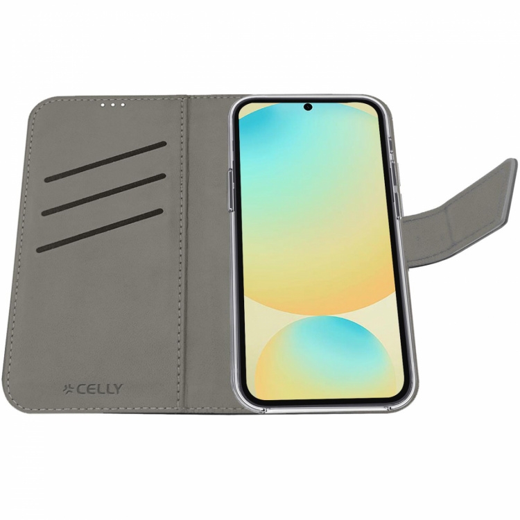 Celly Wally Wallet Case Galaxy S24 FE Svart