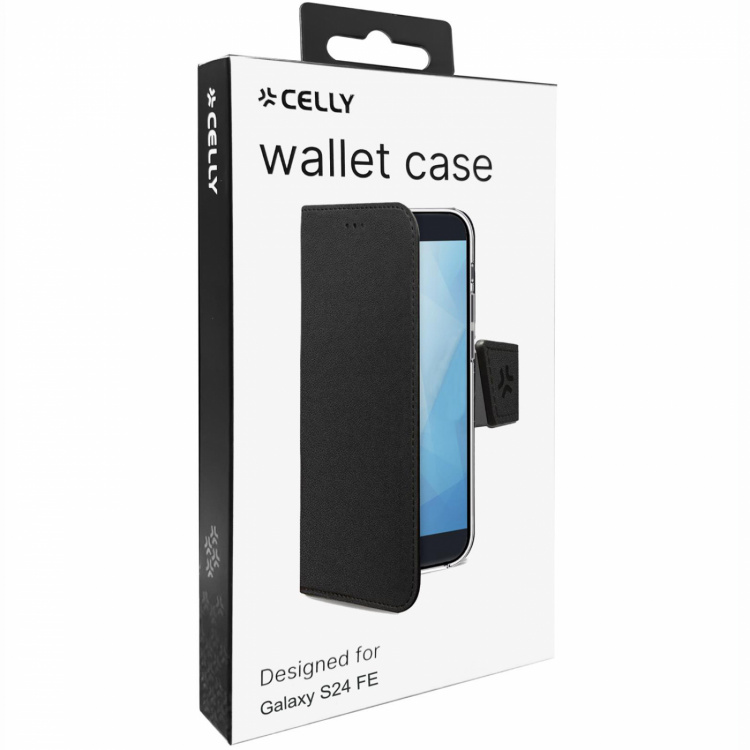 Celly Wally Wallet Case Galaxy S24 FE Svart